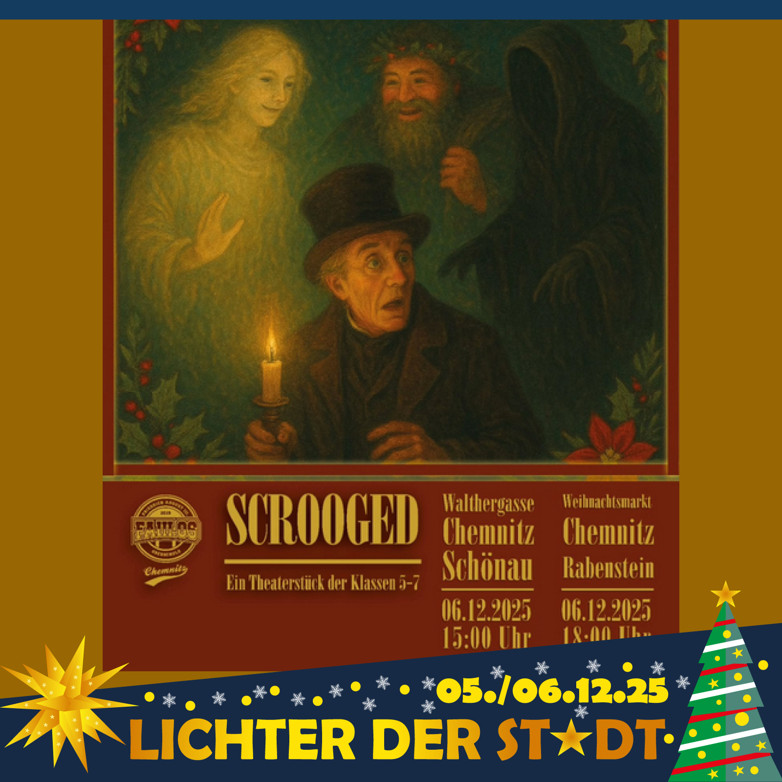 Weihnachtsmarkt LICHTER DER STADT in Schloss Rabenstein in Chemnitz - ein Inklusionsprojekt des Schloss Rabenstein und der HEIM gGmbH