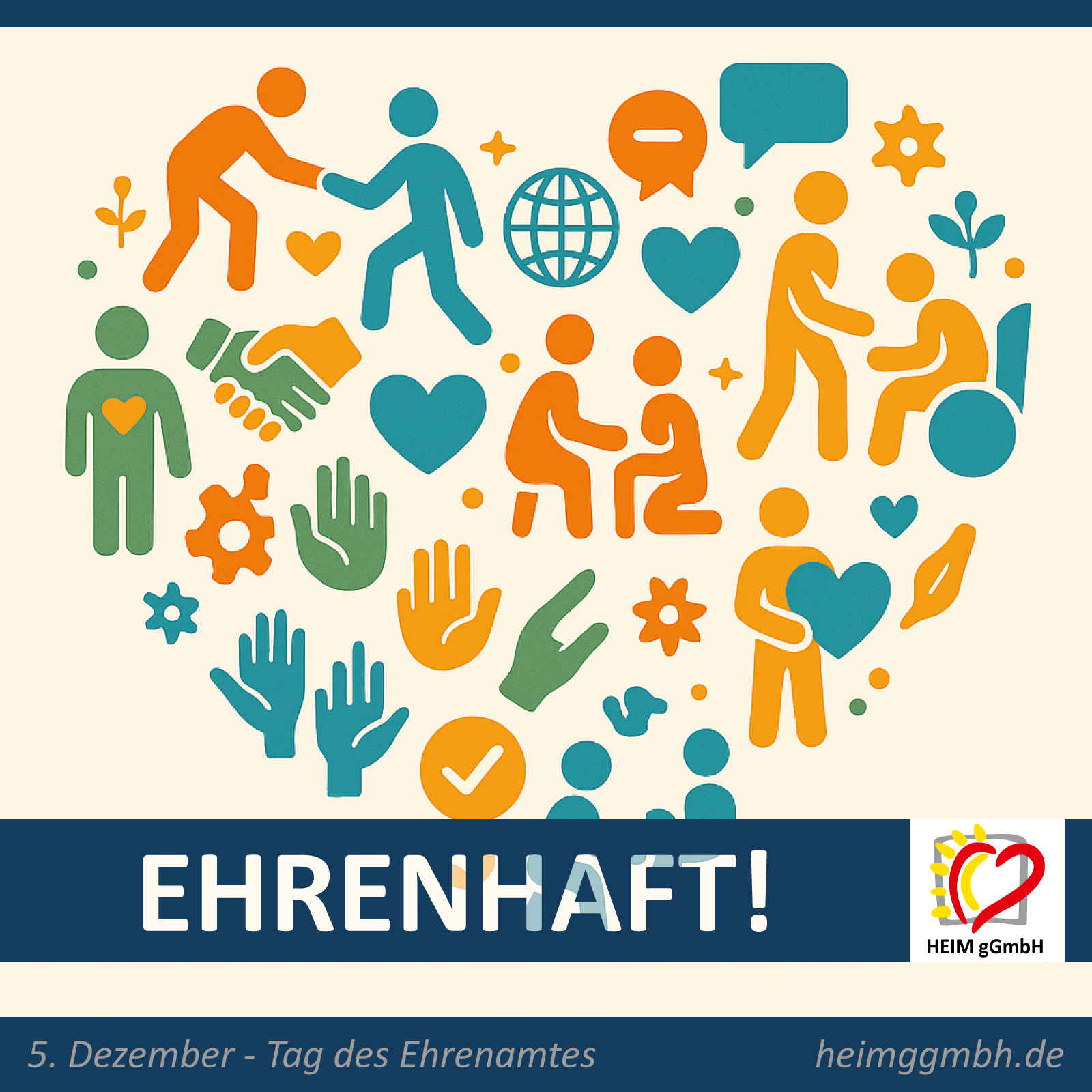 Internationale Tag des Ehrenamt bei der HEIM gGmbH - Viele ehrenamtliche Mitarbeitende arbeiten mit viel Engaement bei uns.Internationale Tag des Ehrenamtes
