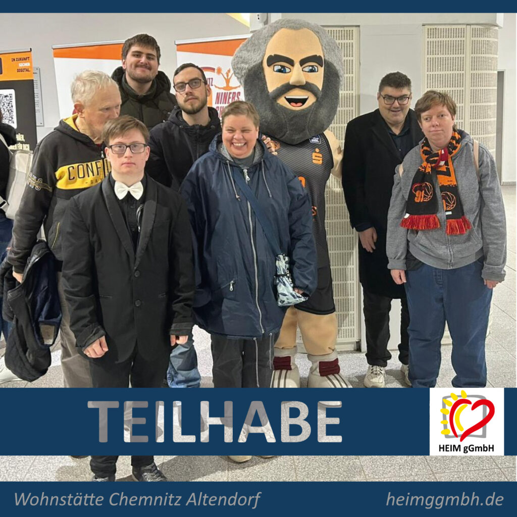 Chemnitz Niners - Gelebte Teilhabe: Bewohner unserer Wohnstätte Chemnitz Altendorf der HEIM gGmbH beim Heimspiel