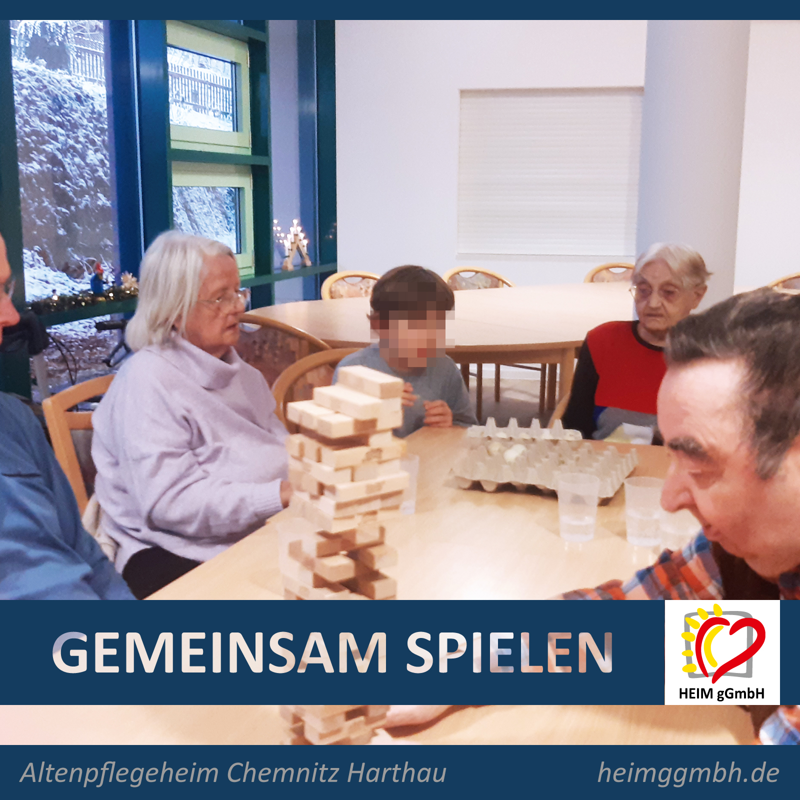 Altenpflegeheim Chemnitz Harthau der HEIM gemeinnützigen GmbH - Die Schüler der Grundschuek Harthau zum SPielenachmittag zu Gast