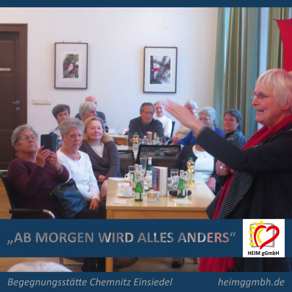 Begegnungsstätte Einsiedel - volles Programm und für jeden ist etwas dabei. Dieses Mal zu Gast: Ellen Schaller