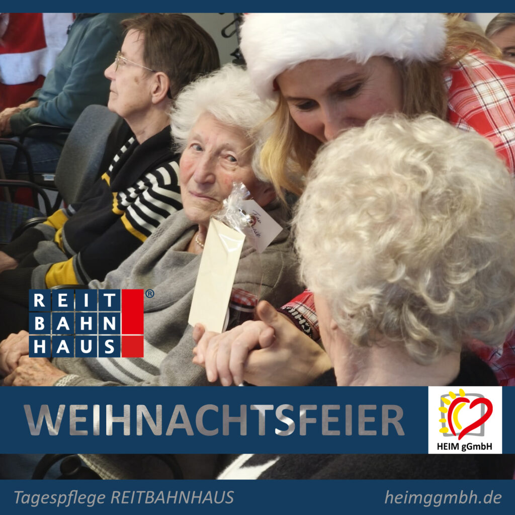 Stimmungsvolle und besinnliche Weihnachtsfeier in der Tagespflege im REITBAHNHAUS der HEIM gGmbH im Reitbahnviertel in Stadtteil Bernsdorf.