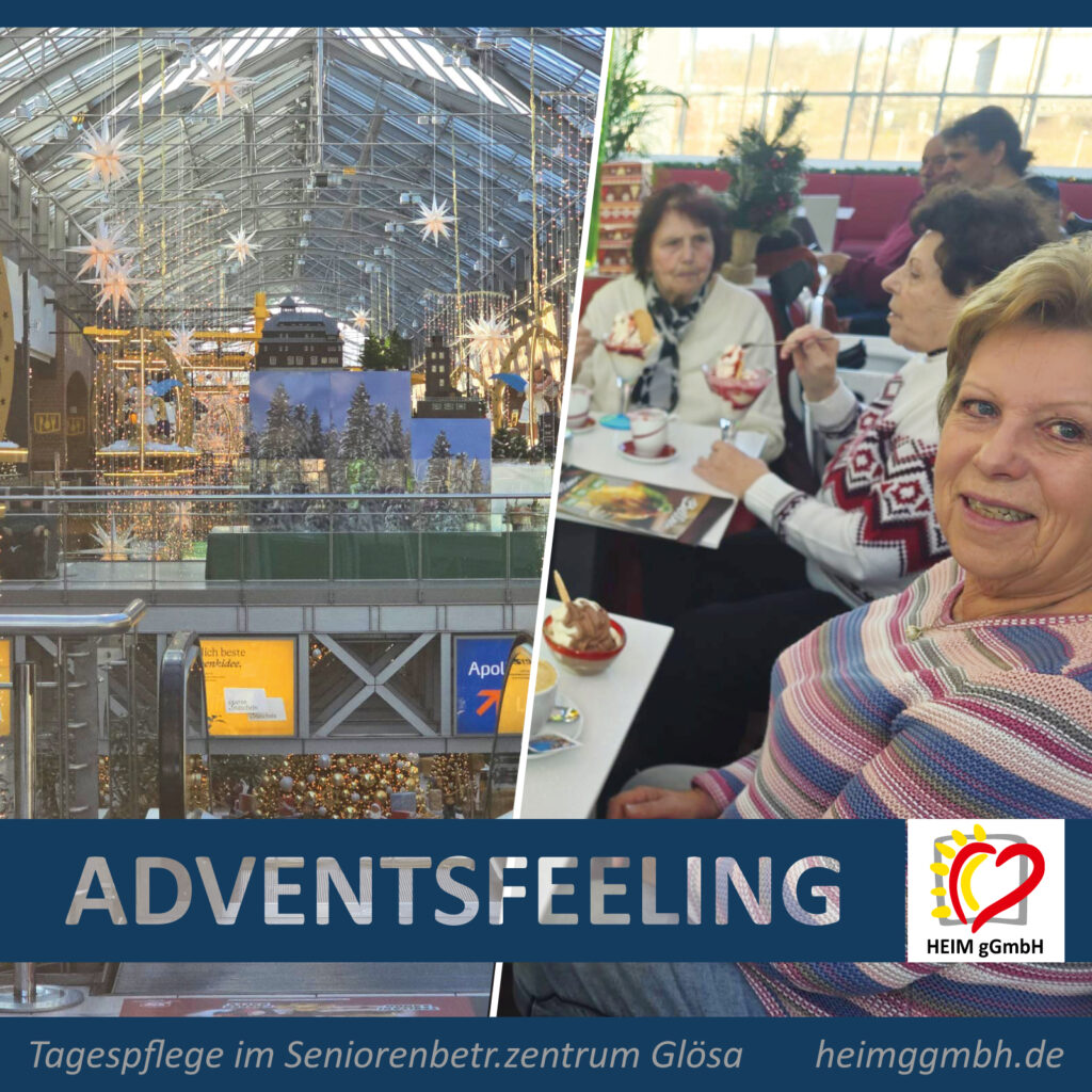Weihnachtsfeeling spüren – Ausflug in der Tagespflege im Seniorenbetreuungszentrum Chemnitz Glösa der HEIM gGmbH