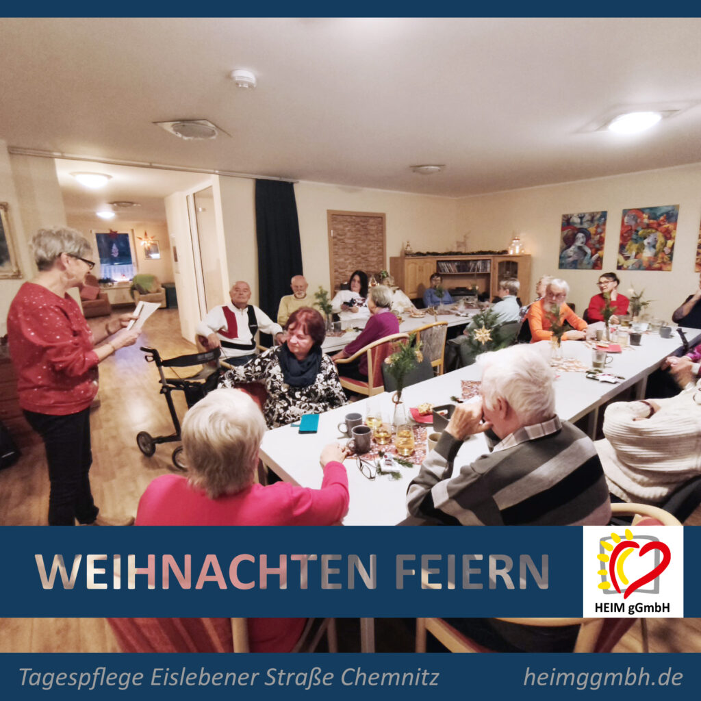 Weihnachtsfeier in der Tagespflege Eislebener Straße in Chemnitz