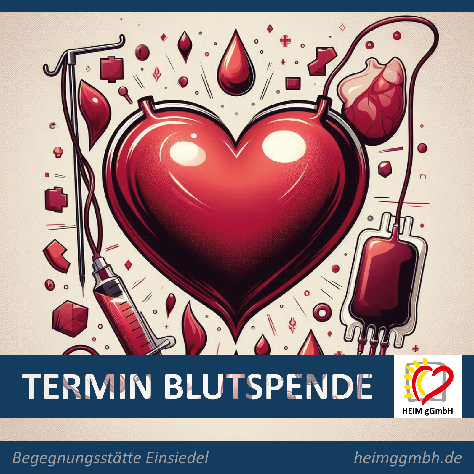 Neuer Blutspendetermin in der Begegnungsstätte Chemnitz Einsiedel der HEIM gemeinnützigen GmbH in Chemnitz
