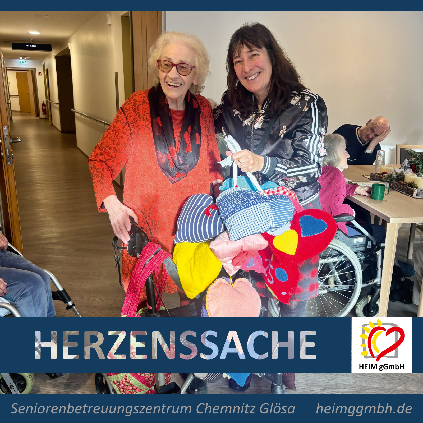 Herzensprojekt. Herzenssache. Frau Annelore Krauß (91) als Gast in unserer Kurzzeitpflege im Seniorenbetreuungszentrum Glösa der HEIM gGmbH