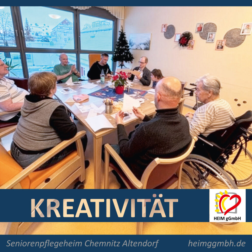 Kreativstunde im Seniorenpflegeheim Chemnitz Altendorf
