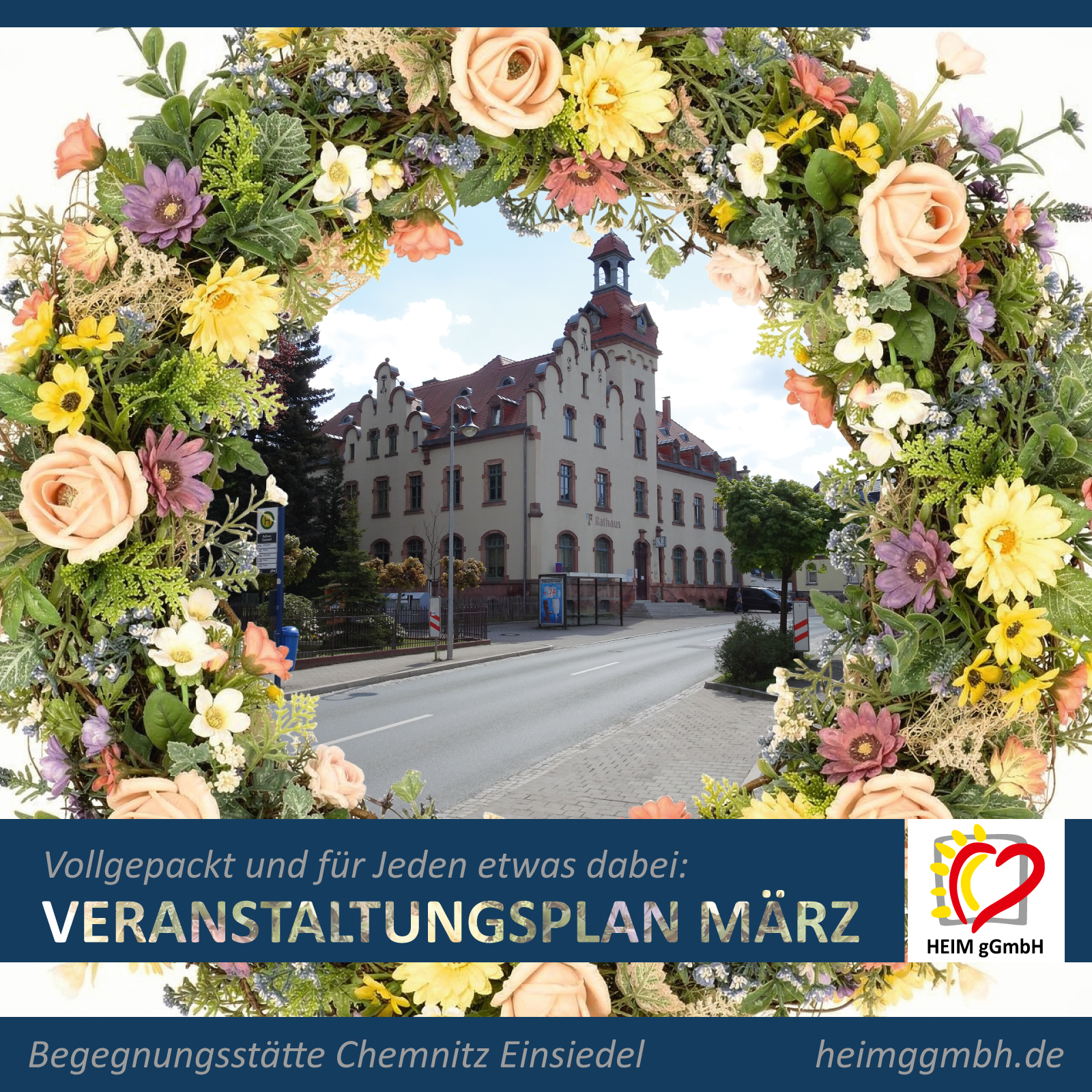 Begegnungsstätte Chemnitz Einsiedel der HEIM gGmbH - Veranstaltungsplan für März 2026 online - Für jeden ist etwas dabei.