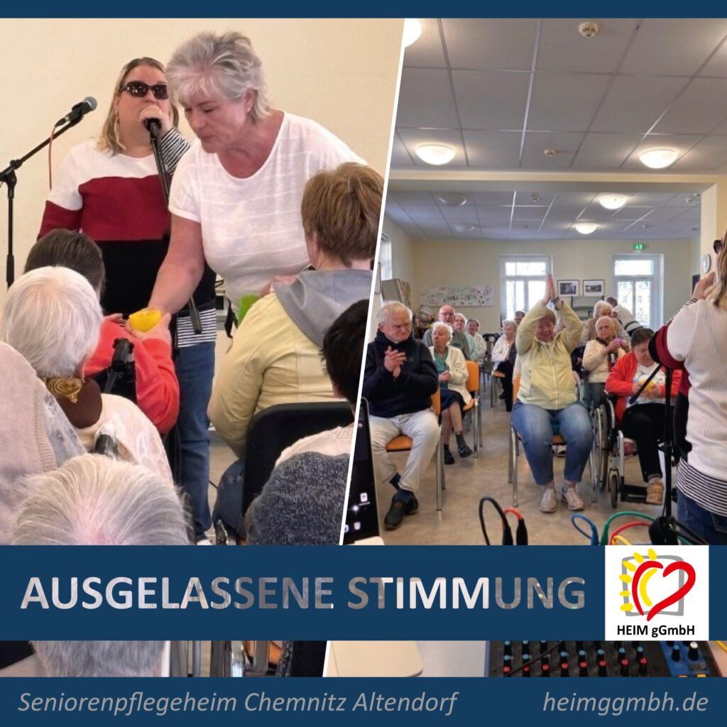 Ausgelassene Stimmung im Seniorenpflegeheim in Chemnitz Altendorf