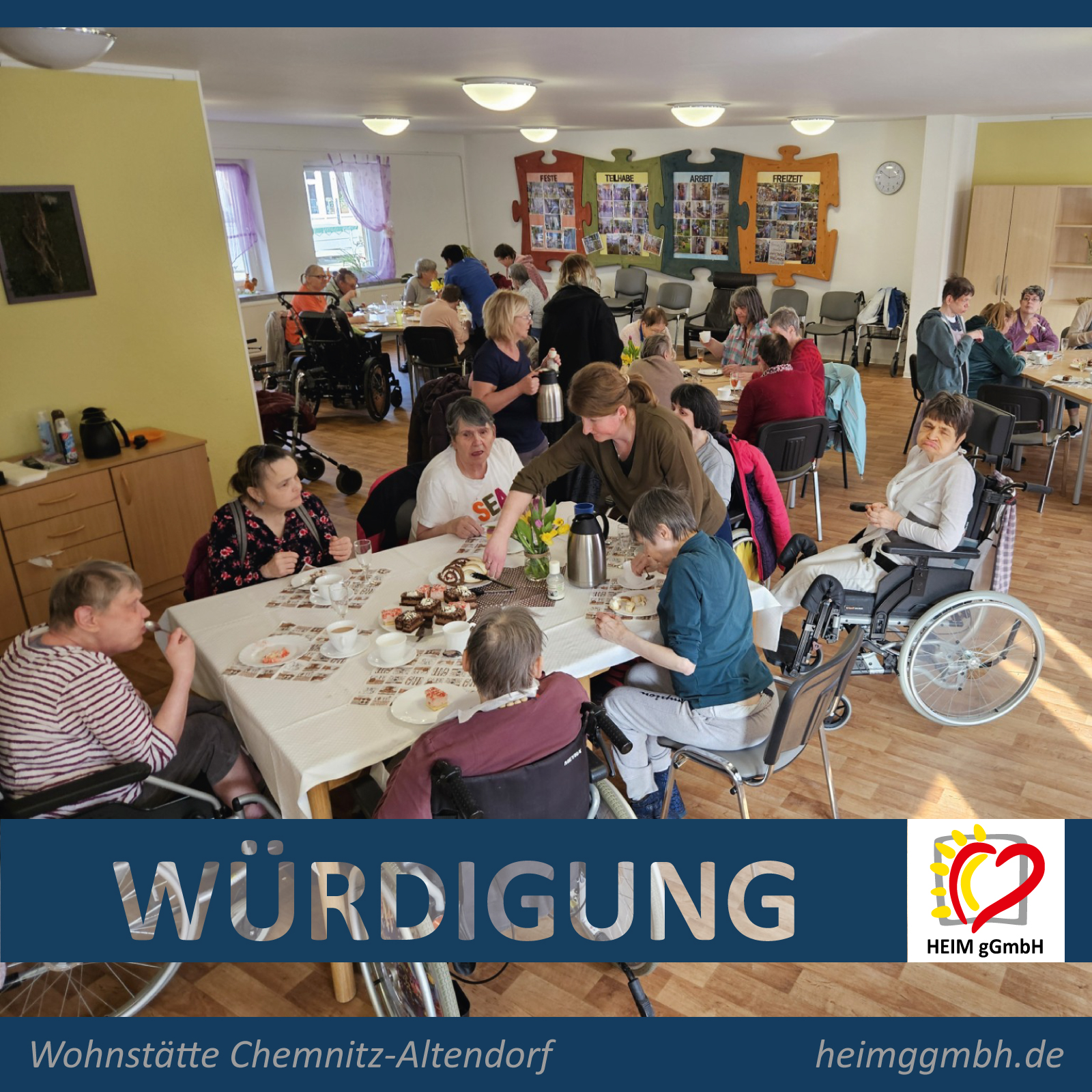 Schöne Feier zum Frauentag in der Wohnstätte für Menschen mit kognitiver Behinderung der HEIM gGmbH in Chemnitz