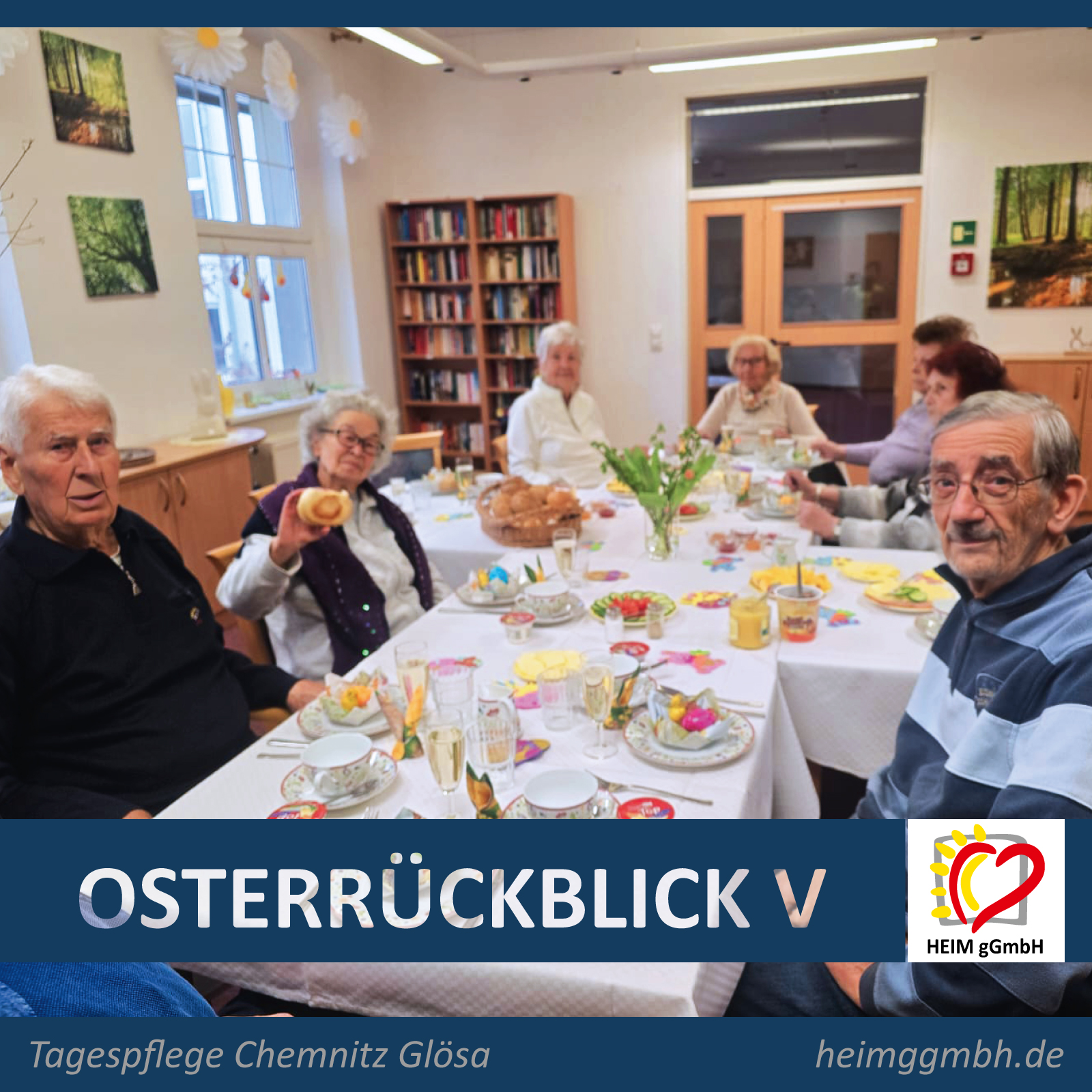 Osterbrunch in der Tagespflege im Seniorenbetreuungszentrum Chemnitz Glösa der HEIM gGmbH - Gemeinsam statt einsam