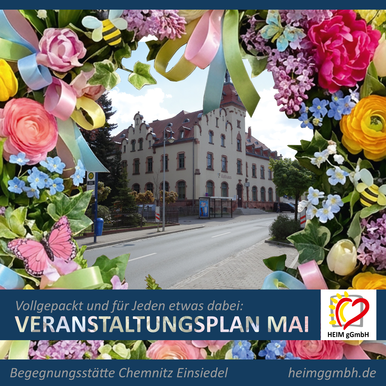 Begegnungsstätte Chemnitz Einsiedel der HEIM gGmbH - der Veranstaltungsplan für Mai 2026 ist online abrufbar.