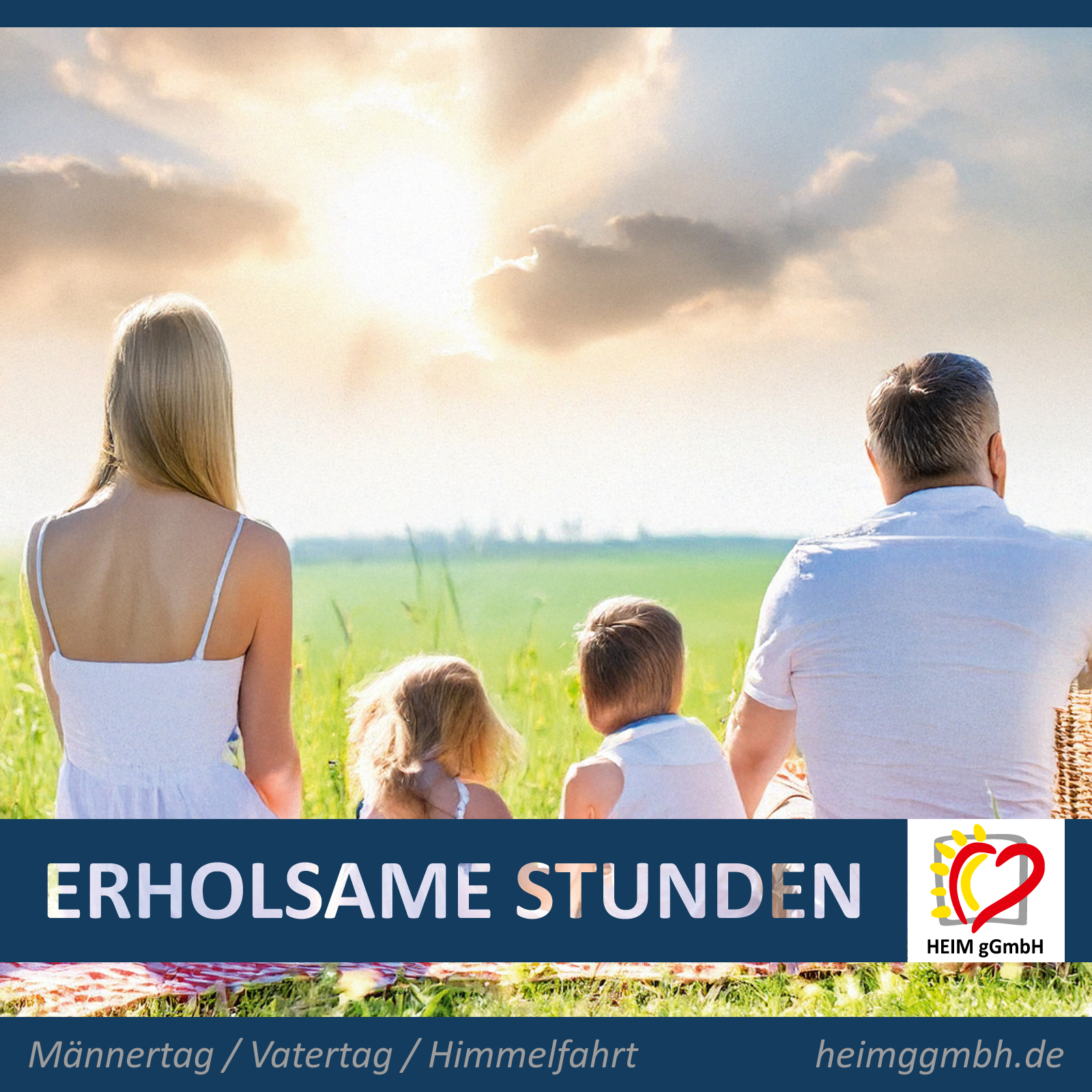 Männertag 2026 Die HEIM gGmbH wünscht allen Mitarbeitenden, Freunden, Partnern, Bewohnern, Gästen und Klienten ein paar erholsame Stunden.