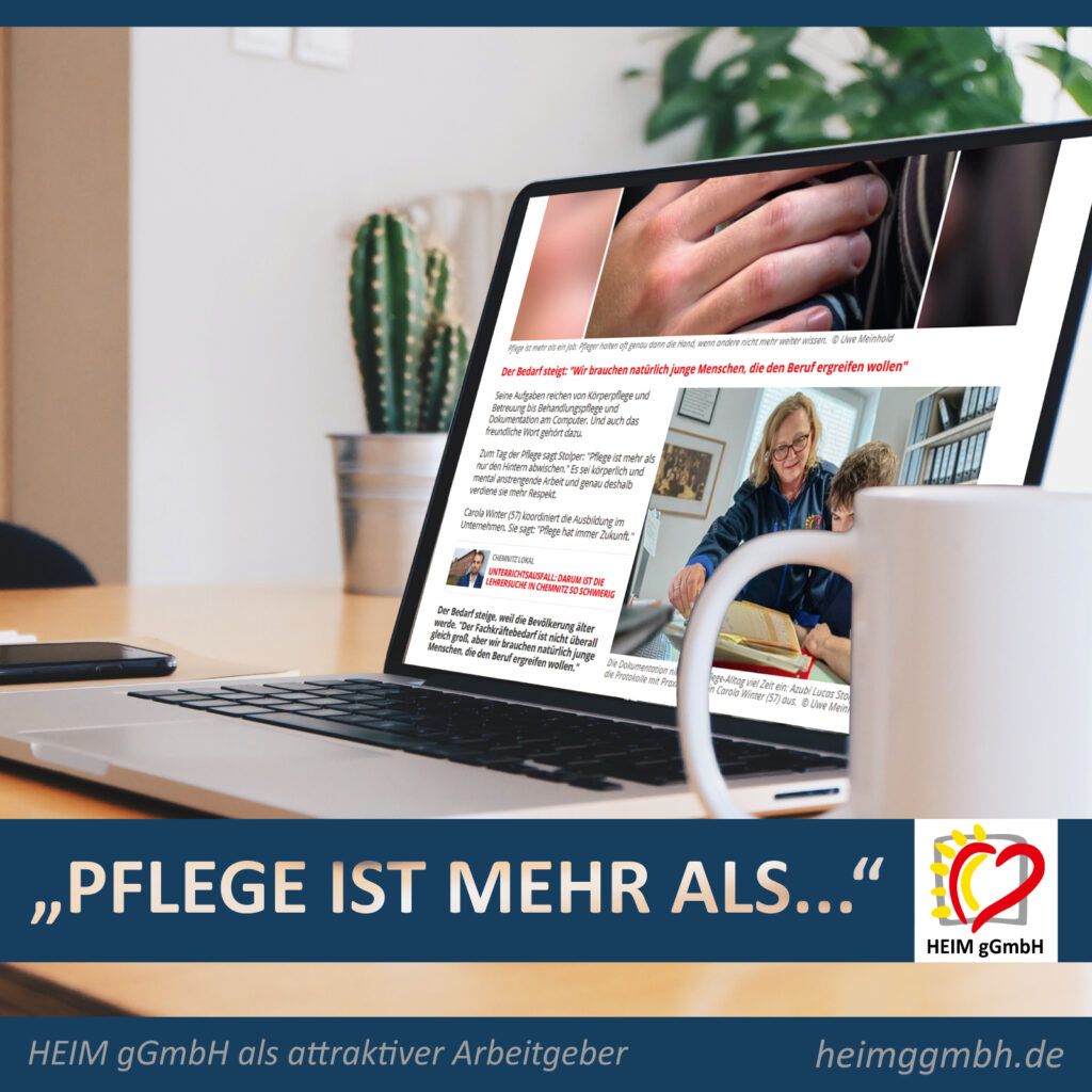 „Pflege ist mehr als …“ – Unser Auszubildender in der Presse