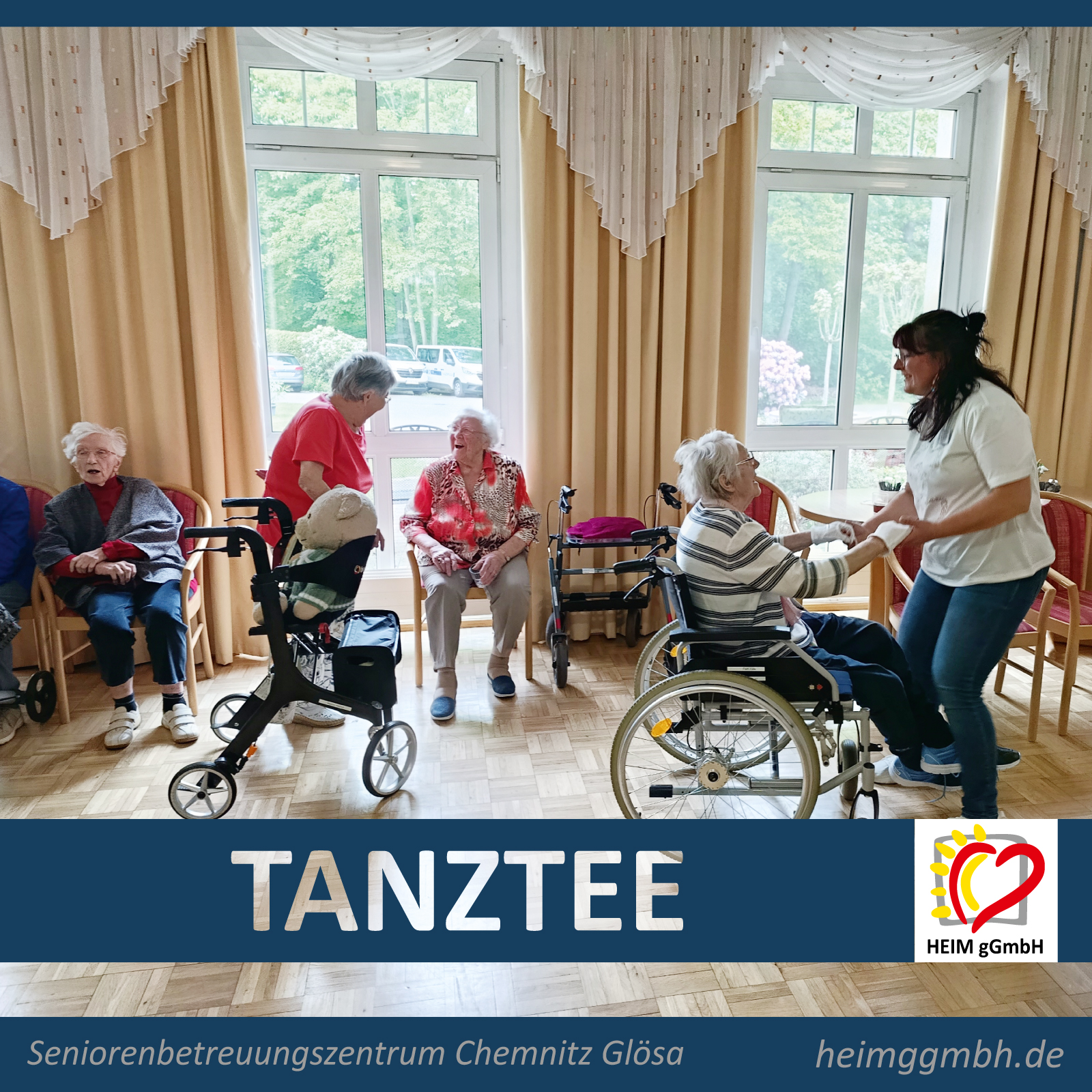 Begeisterung ist zeitlos: Tanztee am Nachmittag im Seniorenbetreuungszentrum Chemnitz Glösa der HEIM gGmbH