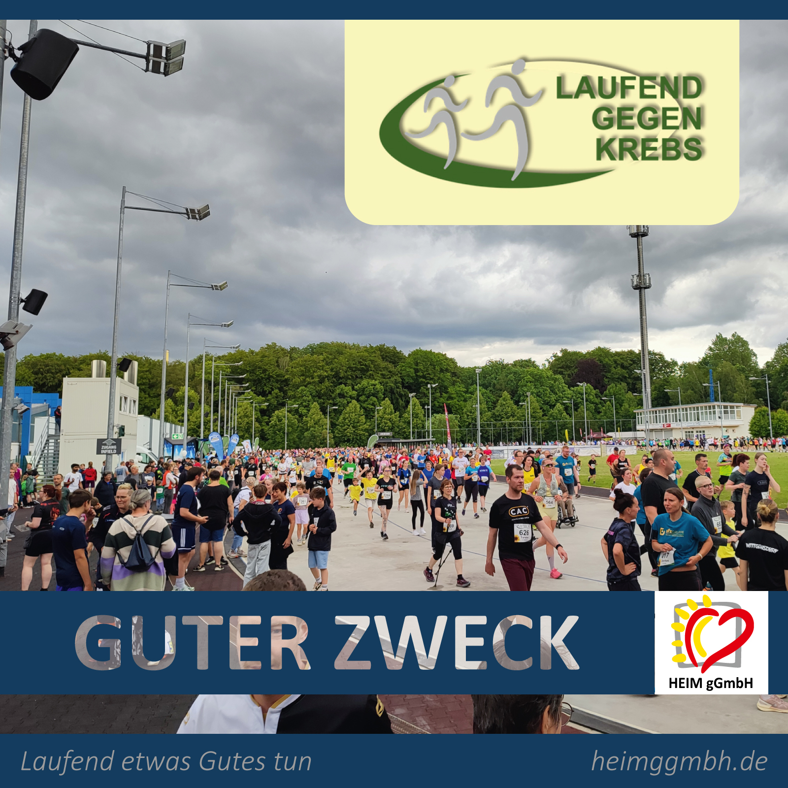 Laufend gegen Krebs - Die HEIM gGmbH war beim Lauf in Chemnitz mit dabei und unterstützte das Projekt mit einem Laufteam