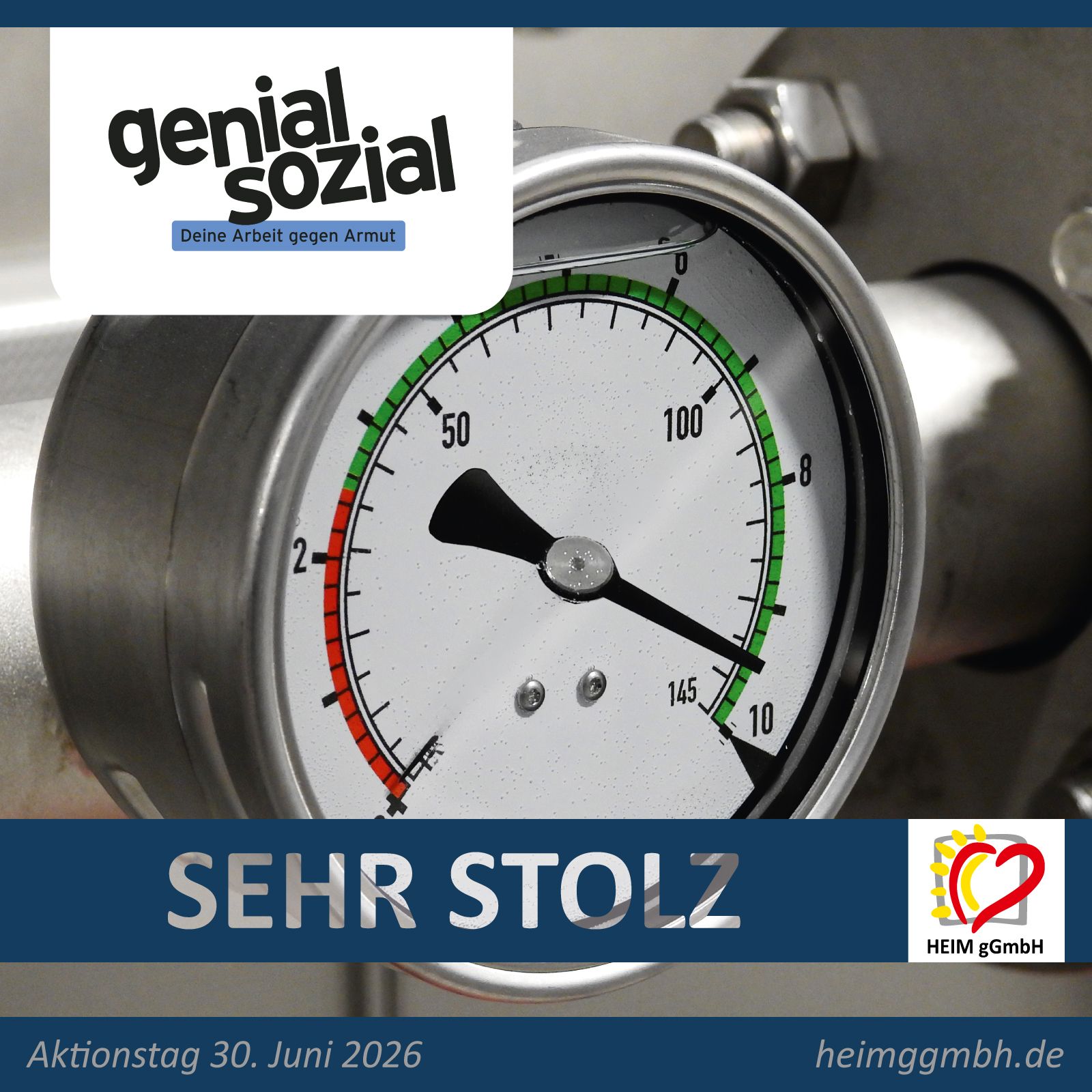 genial sozial – Deine Arbeit gegen Armut. Die HEIM gGmbH nimmt mit mehreren Einrichtungen in Chemnitz am Aktionstag teil.