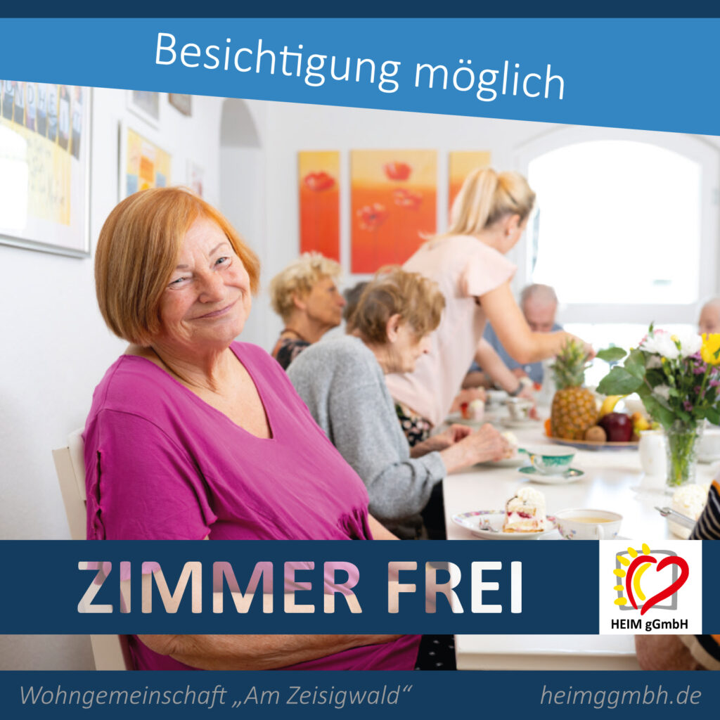 Zimmer frei in der Wohngemeinschaft für Menschen mit beginnender Demenz