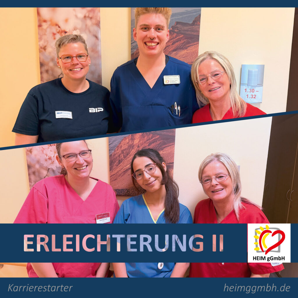 Ausbildung Pflegefachkraft bei der HEIM gemeinnützigen GmbH in Chemnitz - Erleichterung nach den praktischen Prüfungen.