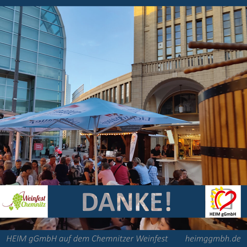 Das war die Teilnahme des Teams der HEIM gGmbH am Chemnitzer Weinfest 2026 - Wir sagen Danke an alle Besucher