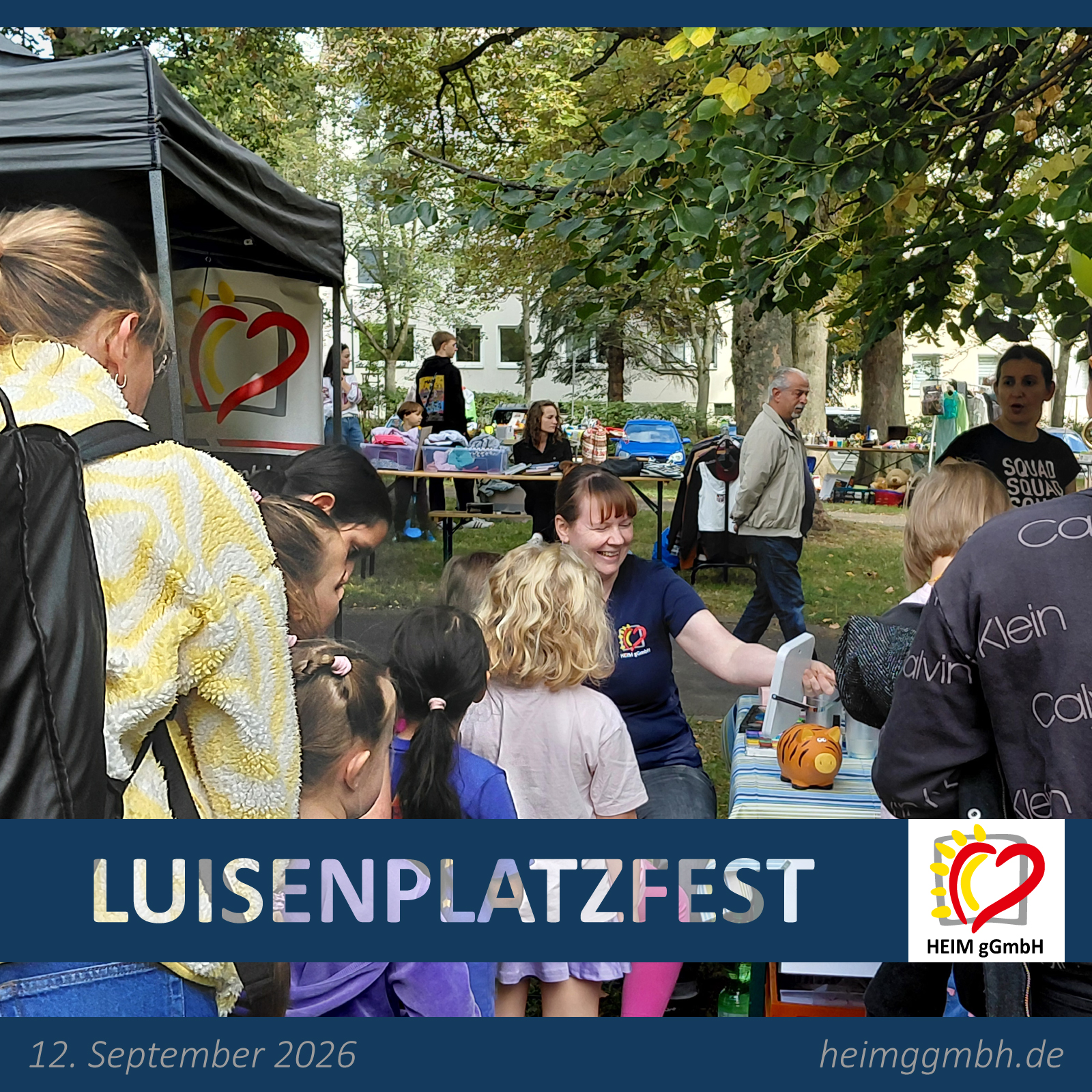 HEIM gemeinnützige GmbH auf dem Luisenplatzfest in Chemnitz - Gemeinsam. Sozial. Engagiert. Für den Stadtteil