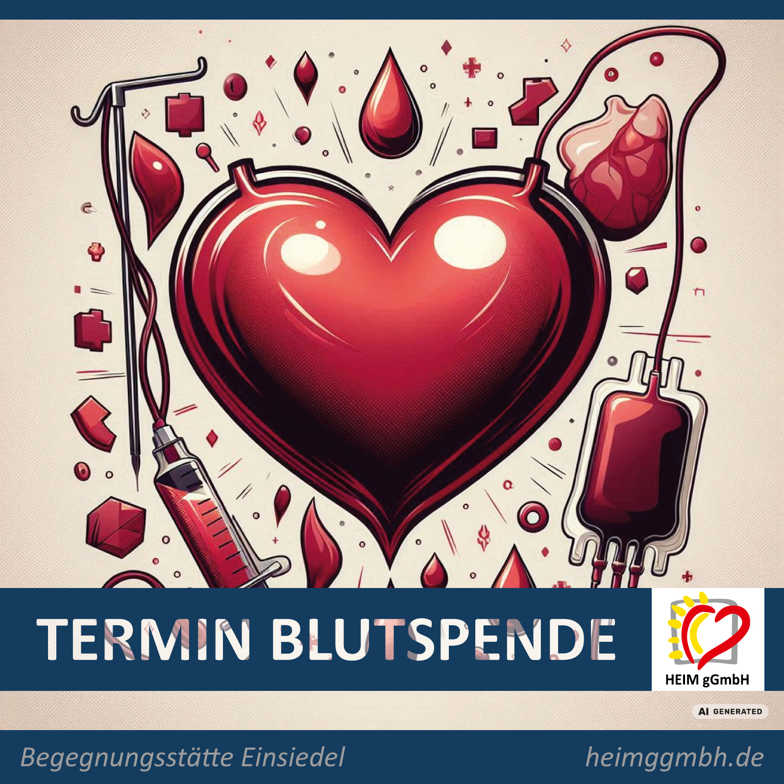 Neuer Blutspendetermin in der Begegnungsstätte Chemnitz Einsiedel der HEIM gemeinnützigen GmbH