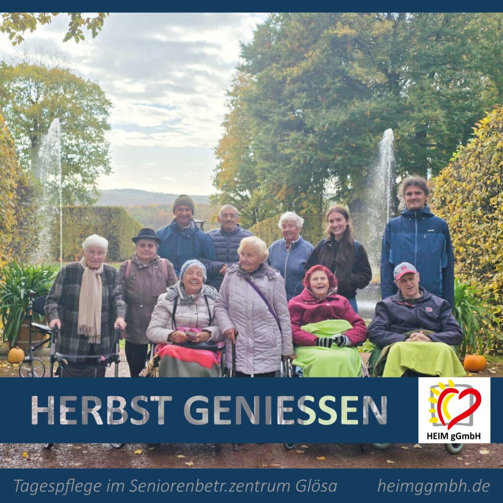 Tagespflege im Seniorenbetreuungszentrum Chemnitz Glösa der HEIM gGmbH - Ausflug zur Kürbissausstellung nach Lichtenwalde